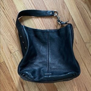 Coach Black Leather Hobo Bag